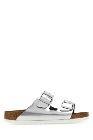 Silver leather Arizona BS slippers