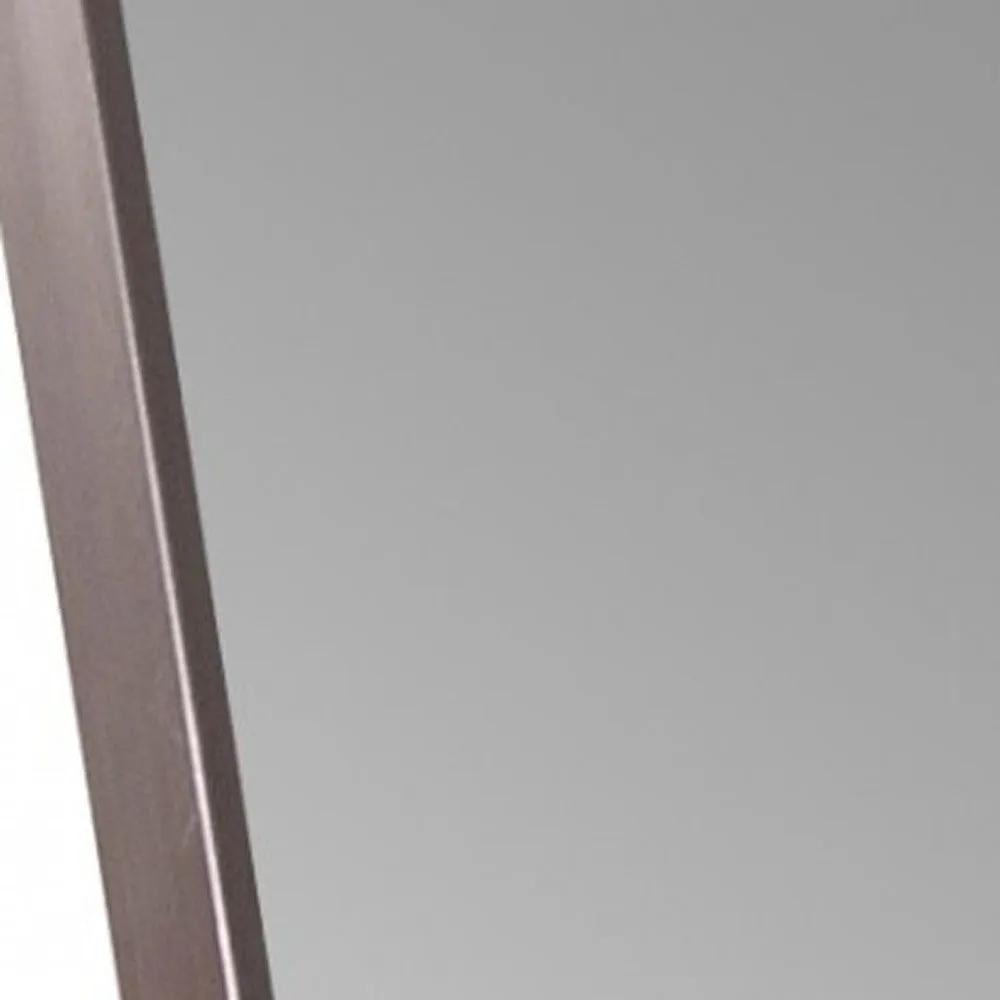 Sleek Brushed Brass Rectangular Full Length Standing Mirror | 19"x35"