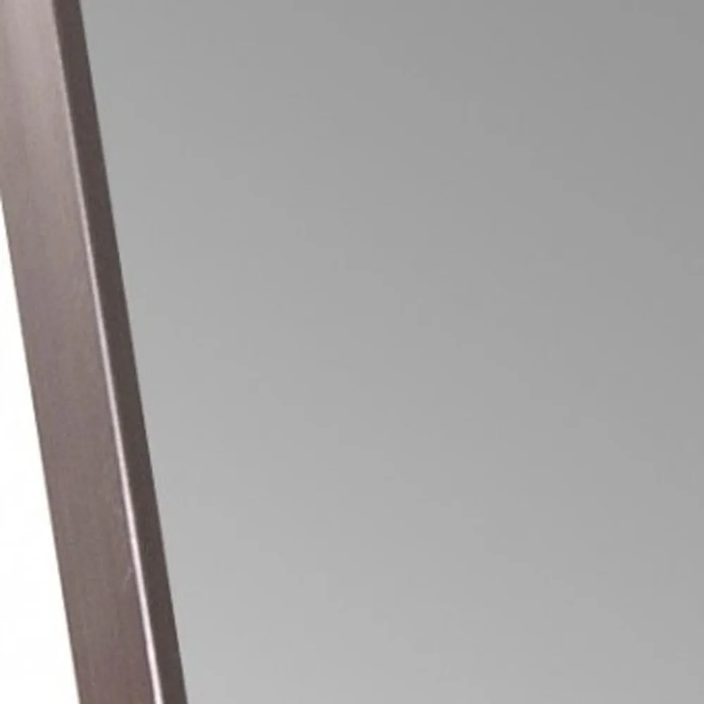 Sleek Brushed Brass Rectangular Full Length Standing Mirror | 19"x35"