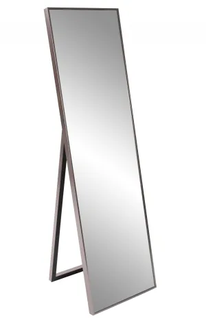 Sleek Brushed Brass Rectangular Full Length Standing Mirror | 19"x35"