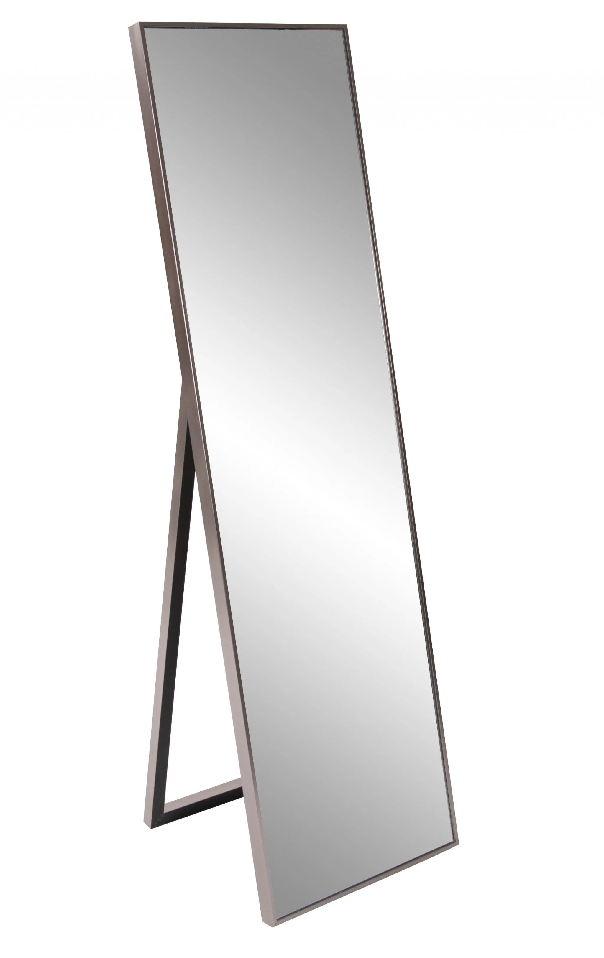 Sleek Brushed Brass Rectangular Full Length Standing Mirror | 19"x35"