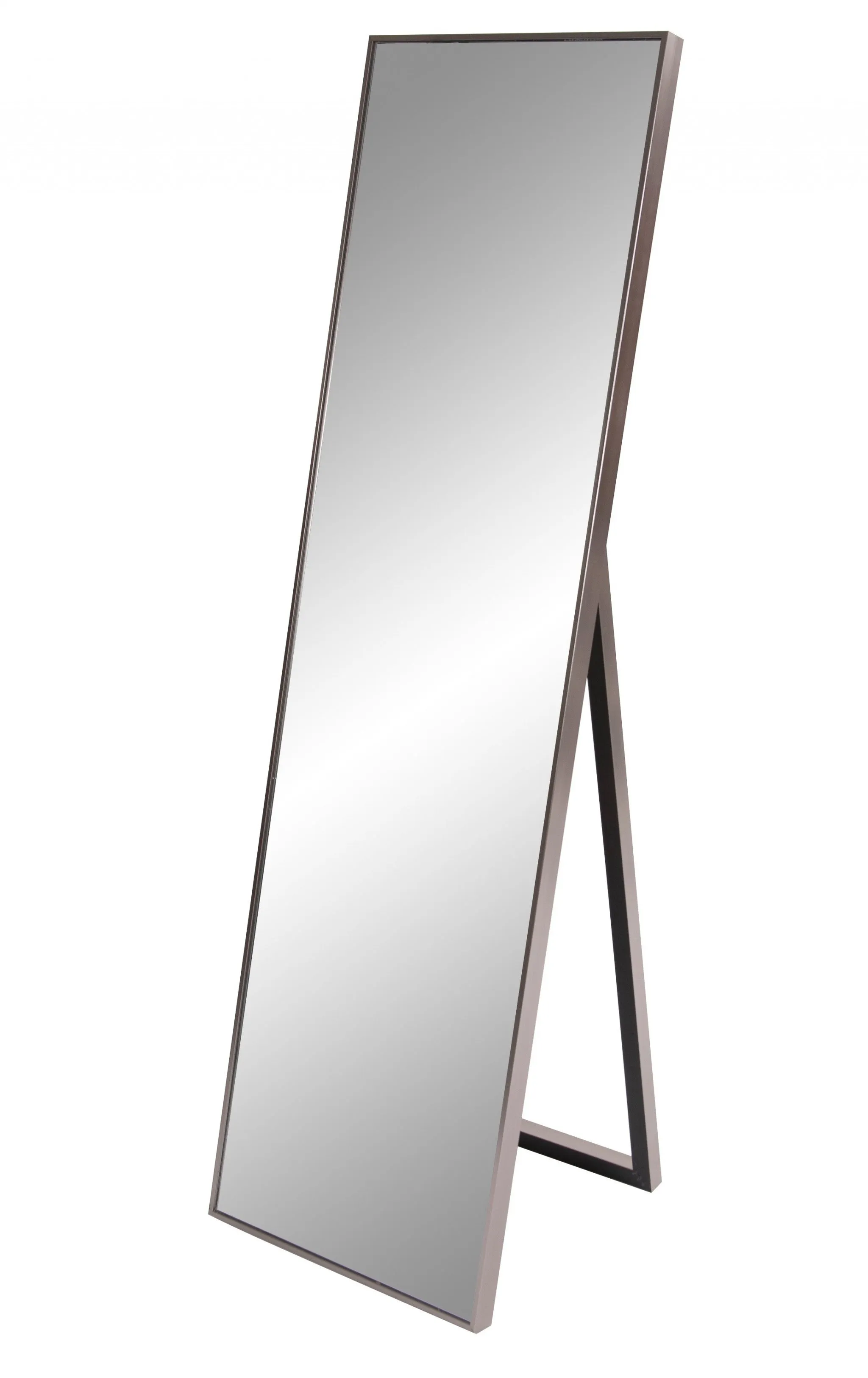 Sleek Brushed Brass Rectangular Full Length Standing Mirror | 19"x35"