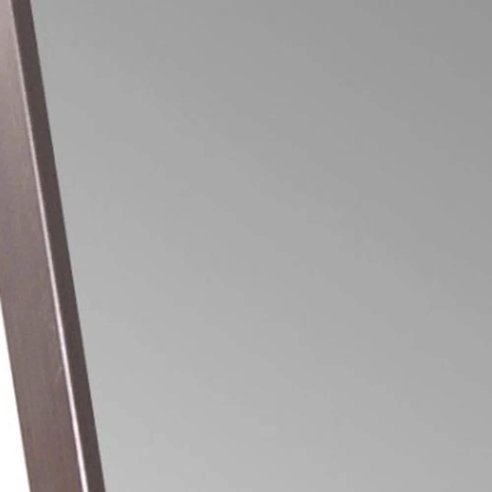 Sleek Brushed Brass Rectangular Full Length Standing Mirror | 19"x35"