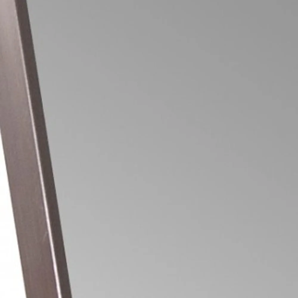 Sleek Brushed Brass Rectangular Full Length Standing Mirror | 19"x35"