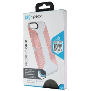 Speck Presidio Grip Hard Case for Apple iPhone SE (2nd Gen) & 8/7/6s - Gray/Pink