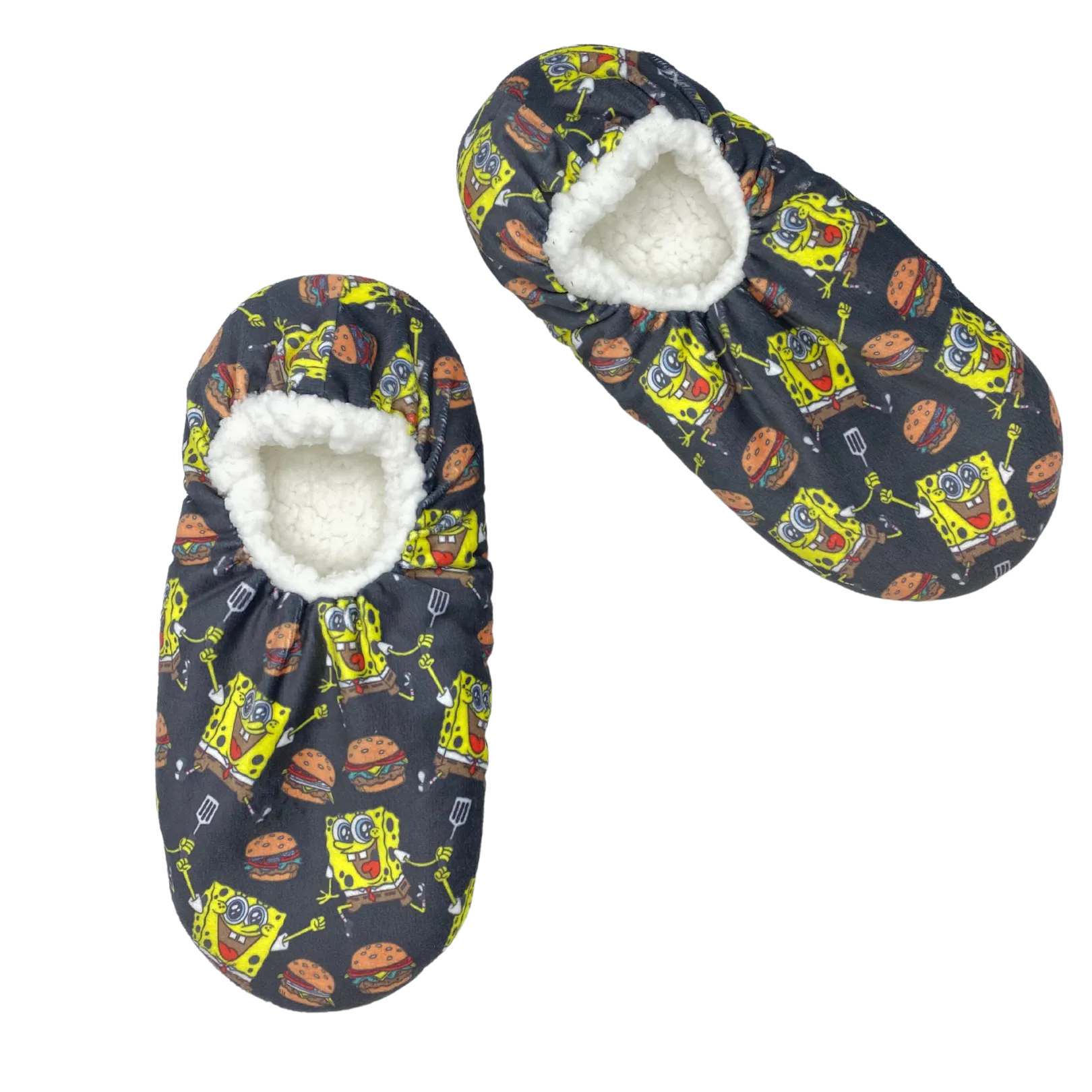 Spongebob Suede Fuzzy Babba Slipper Sock