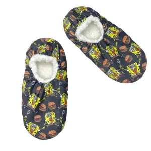 Spongebob Suede Fuzzy Babba Slipper Sock