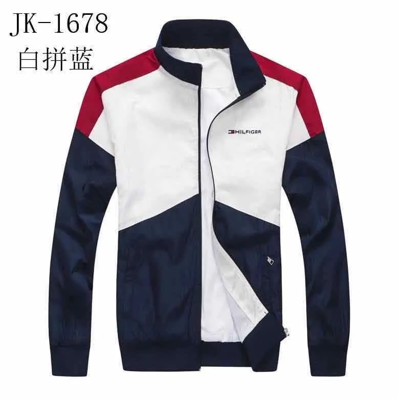 Tommy Hilfiger Navy Blue Front Design White And Red Tracksuit