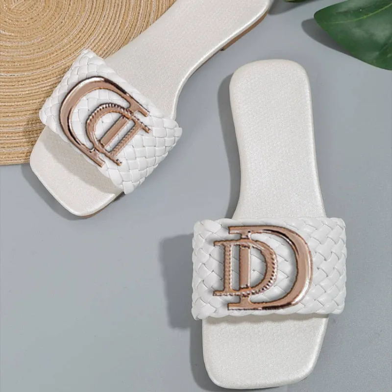 Women's Weave Fashion Slipper Slides