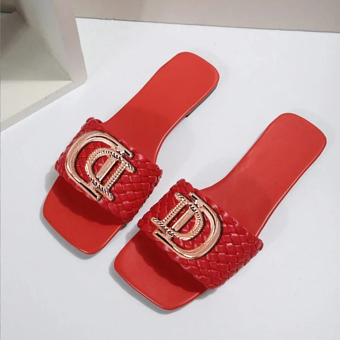 Women's Weave Fashion Slipper Slides