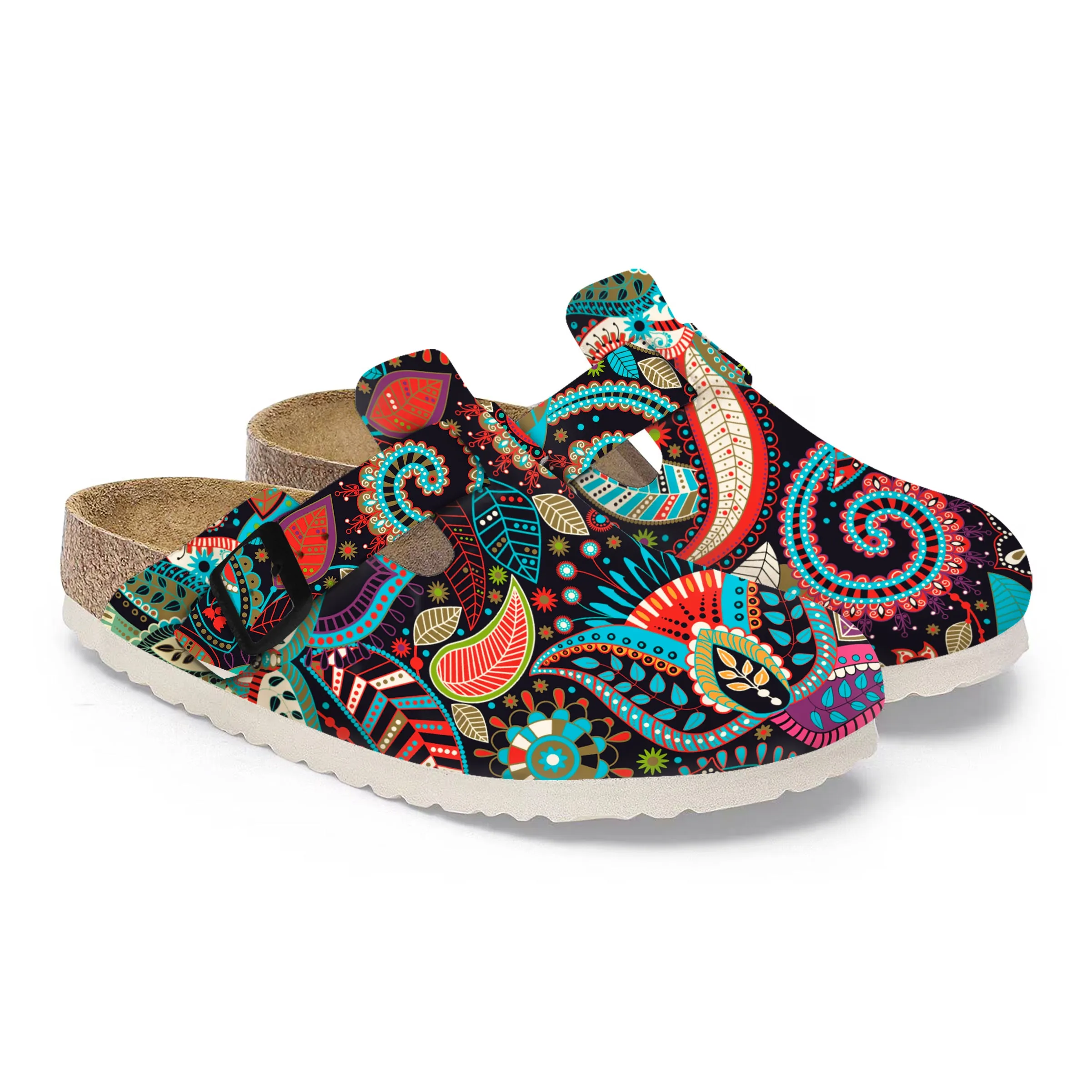 Yiume Footwear Women’s Clogs Adjustable Buckle Slip on Footbed Slippers
